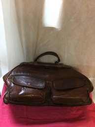 Vintage Bally Brown Leather Bag Made In Italy