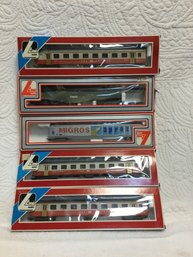 Lot Of 5 Vintage Lima HO Scale Train Cars