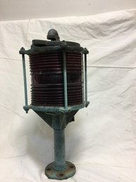 Vintage Nautical Lamp Red Lense