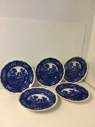 Spode Tower Copeland England Set Of 5 Bowls