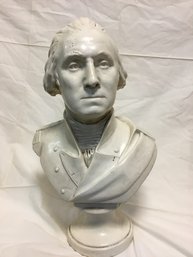 Vintage 26 Inch Tall Bust Of George Washington