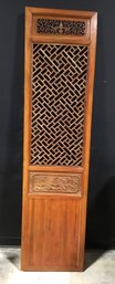 83x 21 X 1.5 19th Century Fretwork Screen With Carved Scrolling