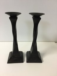 12 Inch Tall Metal Candlestick Holders