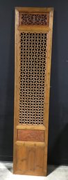 18.5 X 87.5 X 1.8  19th Century Fretwork Screen With Carved Scrolling
