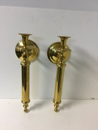 1 Pair Of 16 Inch Tall Wall Sconce Candlestick Holders