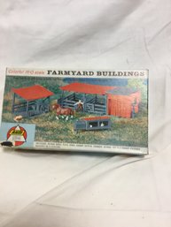 AHM HO Scale Farmyard Building Model Appears Complete