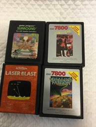 Lot Of 4 Vintage Video Games Untested (Atari Activision)