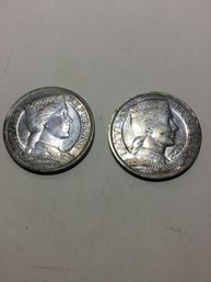 2 Latvia  5 Lati 1931 Silver Coins