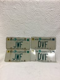 Lot Of 4 NH Vanity Plates