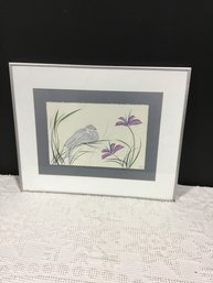 Beautiful Bird Framed Wall Art 17x20 Overall