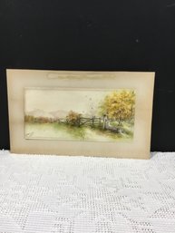 10x18 Overall Artwork Signed C. Wilmarth 1895 On Paper