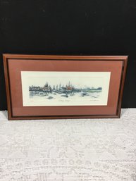 Framed Print Signed By Artist 25x14 Overall