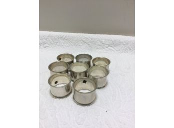 8 Plated Napkin Rings